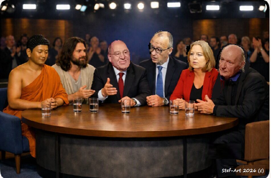 Zu Gast bei ARD + ZDF: Buddha, Jesus, Gysi, Merz, Bas, Drewermann °°° "Weimar - Hakenkreuz - Bonn - Berlin / 100 Jahre deutscher Unbelehrbarkeit?"