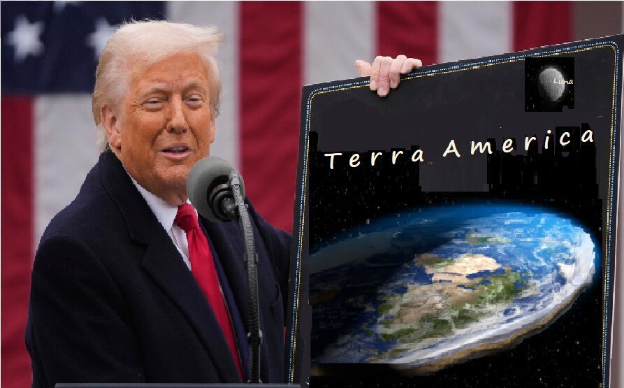 Donald Trump und seine Globus-Immobilie /  Wenn der Planet "Erde" zu TERRA-AMERICA wird ... Satire?