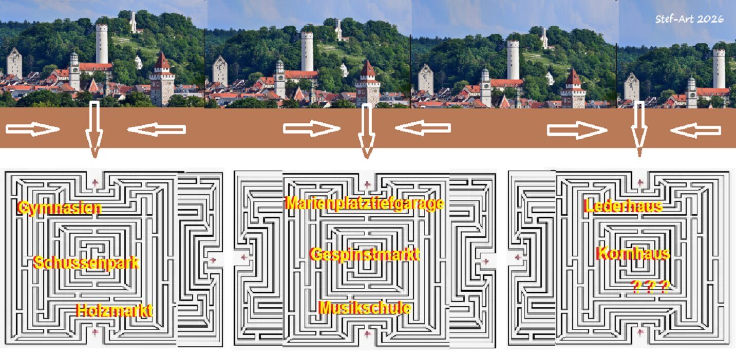Das Ravensburger "Labyrinth" unter dem "Holzmarkt" und weitere Mysterien ... (Satire & offene 'Fragen')
